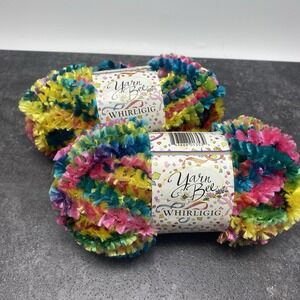 2 Skeins Yarn Bee WHIRLIGIG Sunnyside #223 3.5 oz / 45 yds ea 100% Polyester‎